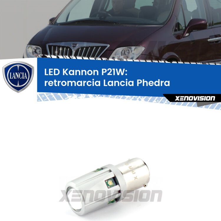 <strong>LED per Retromarcia Lancia Phedra  2002 - 2010.</strong>Lampadina P21W con una poderosa illuminazione frontale rafforzata da 5 potenti chip laterali.