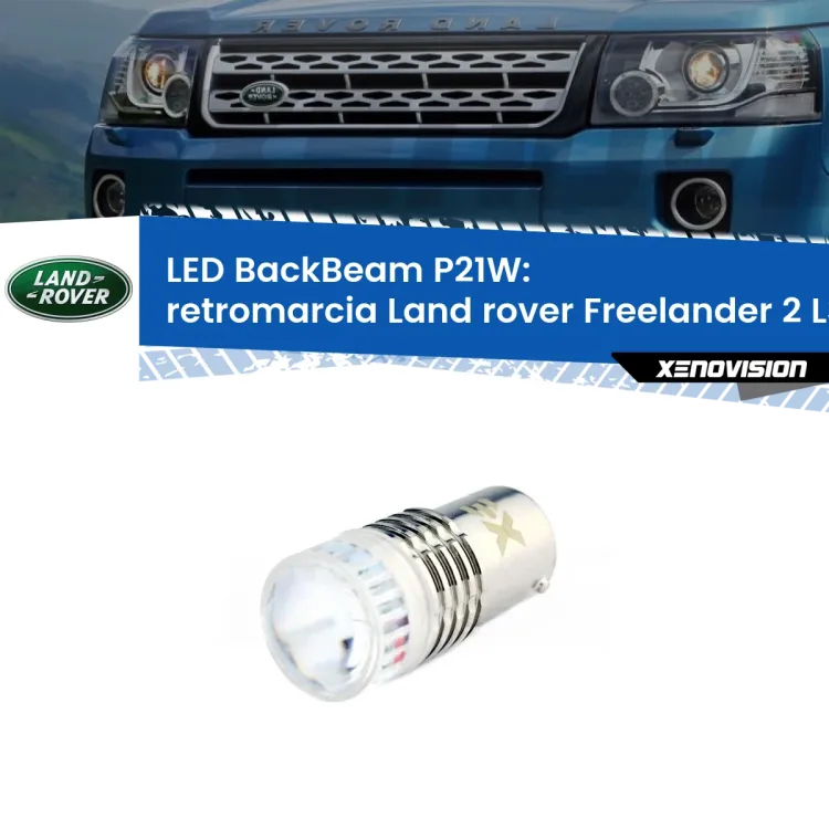 0 Retromarcia LED Land rover Freelander 2 L359 2006 - 2012: P21W BackBeam <strong>Retromarcia LED per Land rover Freelander 2</strong> L359 2006 - 2012. Lampada <strong>P21W</strong> canbus. Illumina a giorno con questo straordinario cannone LED a luminosità estrema.