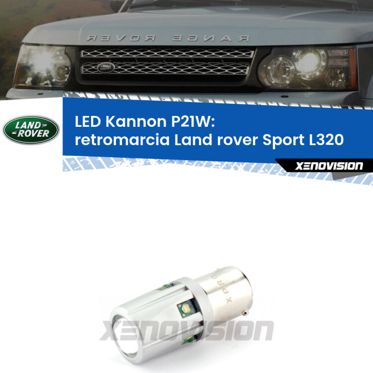 <strong>LED per Retromarcia Land rover Sport L320 2005 - 2013.</strong>Lampadina P21W con una poderosa illuminazione frontale rafforzata da 5 potenti chip laterali.