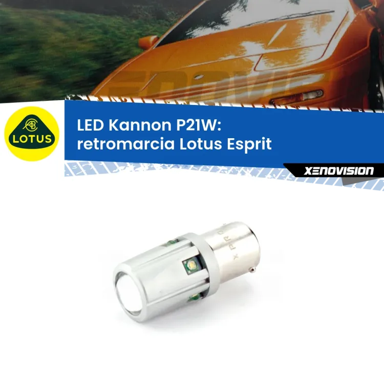 0 Retromarcia LED Lotus Esprit 1989 - 2003: P21W Kannon <strong>LED per Retromarcia Lotus Esprit 1989 - 2003.</strong>Lampadina P21W con una poderosa illuminazione frontale rafforzata da 5 potenti chip laterali.
