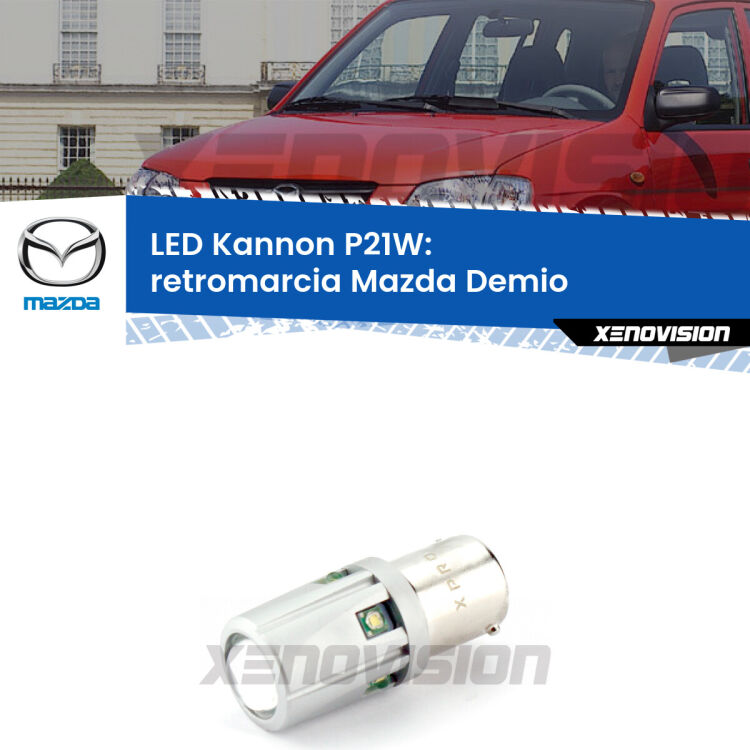 <strong>LED per Retromarcia Mazda Demio  1998 - 1999.</strong>Lampadina P21W con una poderosa illuminazione frontale rafforzata da 5 potenti chip laterali.