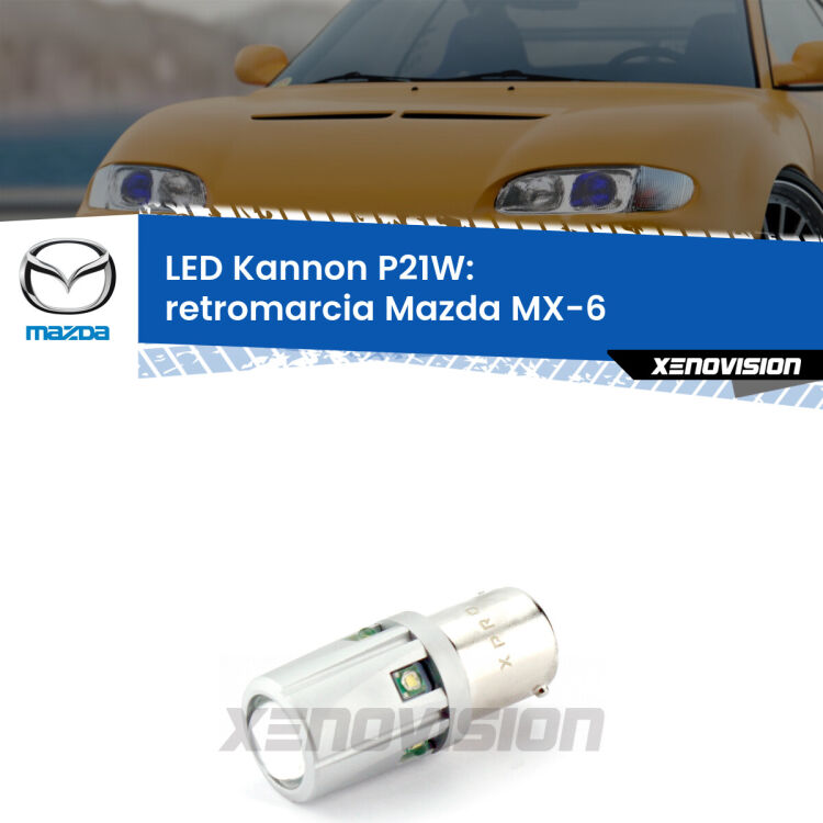<strong>LED per Retromarcia Mazda MX-6  1992 - 1997.</strong>Lampadina P21W con una poderosa illuminazione frontale rafforzata da 5 potenti chip laterali.