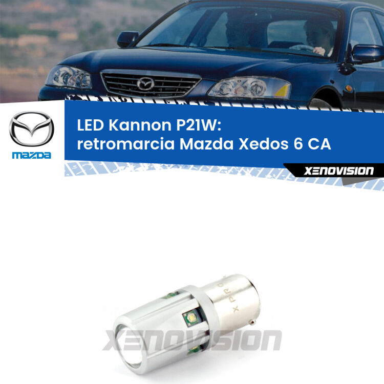 <strong>LED per Retromarcia Mazda Xedos 6 CA 1992 - 1999.</strong>Lampadina P21W con una poderosa illuminazione frontale rafforzata da 5 potenti chip laterali.