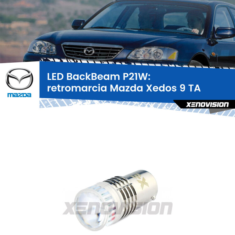 <strong>Retromarcia LED per Mazda Xedos 9</strong> TA 1993 - 2002. Lampada <strong>P21W</strong> canbus. Illumina a giorno con questo straordinario cannone LED a luminosità estrema.