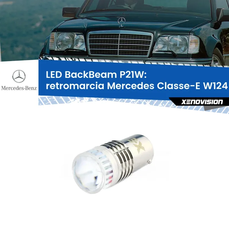 0 Retromarcia LED Mercedes Classe-E W124 1993 - 1995: P21W BackBeam <strong>Retromarcia LED per Mercedes Classe-E</strong> W124 1993 - 1995. Lampada <strong>P21W</strong> canbus. Illumina a giorno con questo straordinario cannone LED a luminosità estrema.