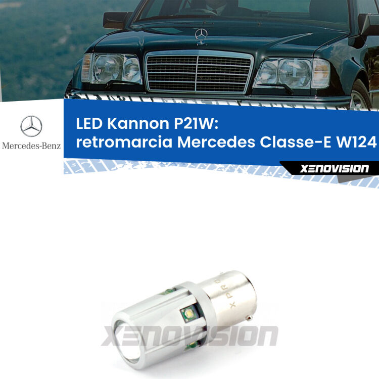 <strong>LED per Retromarcia Mercedes Classe-E W124 1993 - 1995.</strong>Lampadina P21W con una poderosa illuminazione frontale rafforzata da 5 potenti chip laterali.
