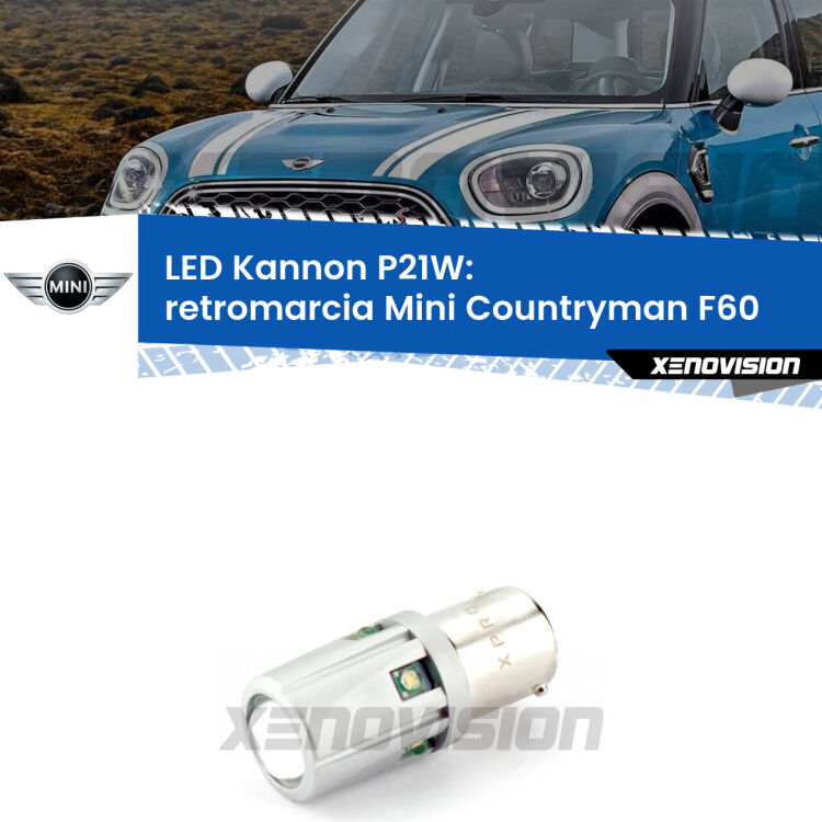 <strong>LED per Retromarcia Mini Countryman F60 2016 - 2019.</strong>Lampadina P21W con una poderosa illuminazione frontale rafforzata da 5 potenti chip laterali.