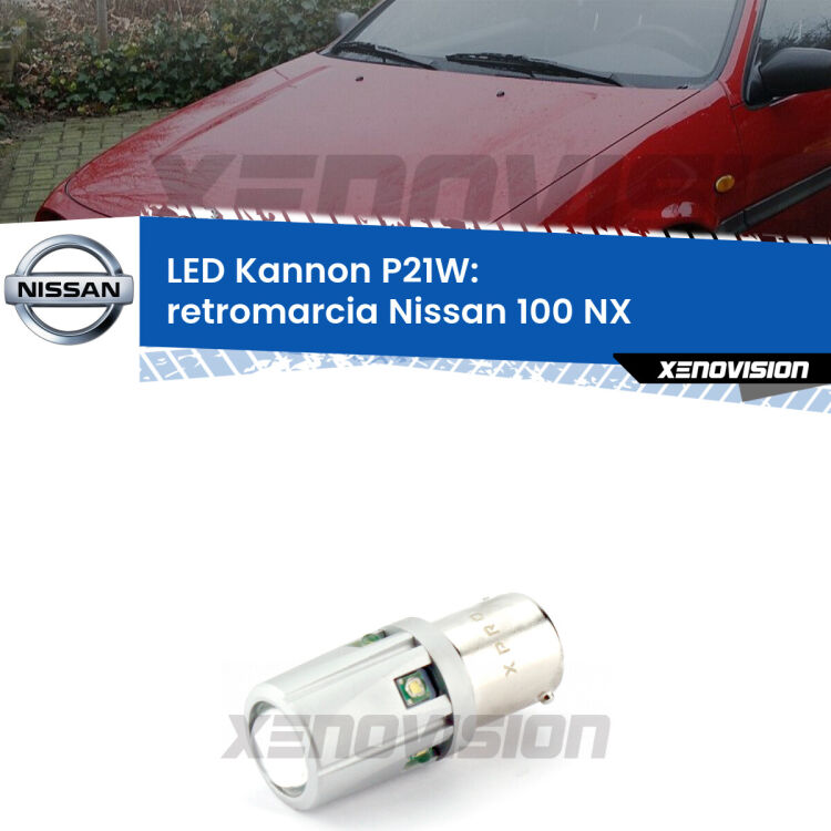 <strong>LED per Retromarcia Nissan 100 NX  1990 - 1994.</strong>Lampadina P21W con una poderosa illuminazione frontale rafforzata da 5 potenti chip laterali.