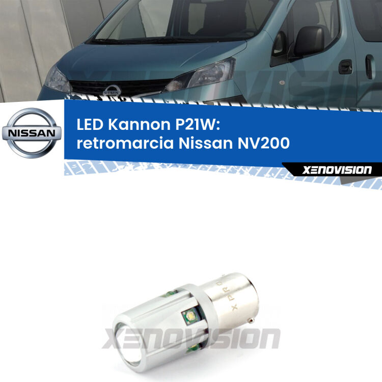 <strong>LED per Retromarcia Nissan NV200  2010 - 2019.</strong>Lampadina P21W con una poderosa illuminazione frontale rafforzata da 5 potenti chip laterali.