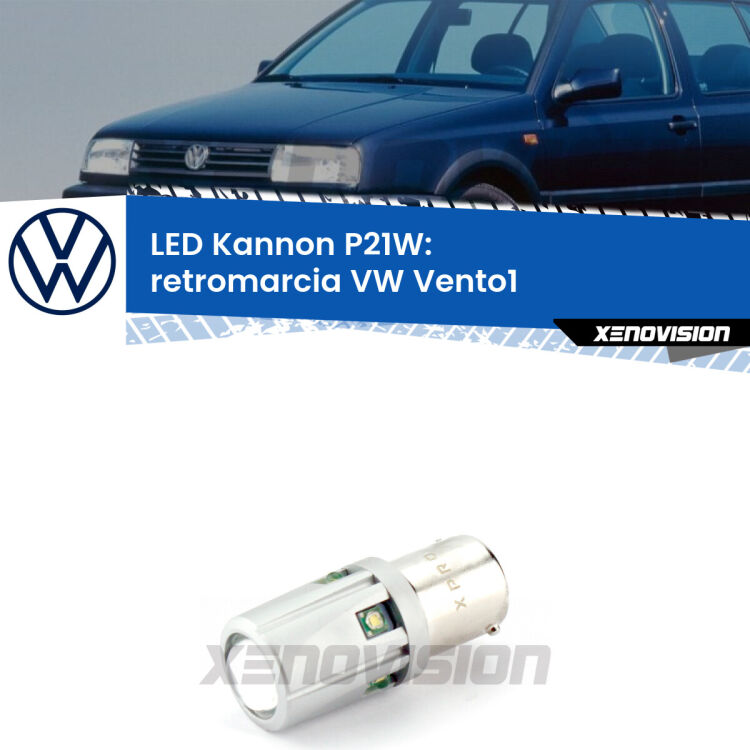<strong>LED per Retromarcia VW Vento1  1991 - 1998.</strong>Lampadina P21W con una poderosa illuminazione frontale rafforzata da 5 potenti chip laterali.
