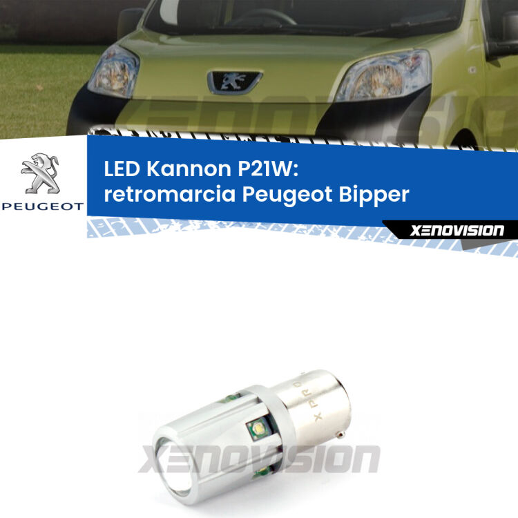 <strong>LED per Retromarcia Peugeot Bipper  2008 in poi.</strong>Lampadina P21W con una poderosa illuminazione frontale rafforzata da 5 potenti chip laterali.
