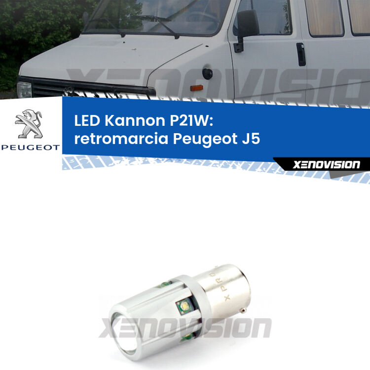 <strong>LED per Retromarcia Peugeot J5  1990 - 1994.</strong>Lampadina P21W con una poderosa illuminazione frontale rafforzata da 5 potenti chip laterali.