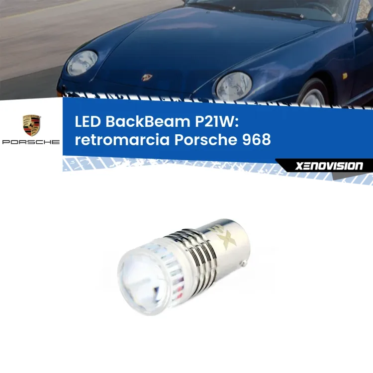 0 Retromarcia LED Porsche 968  1991 - 1995: P21W BackBeam <strong>Retromarcia LED per Porsche 968</strong>  1991 - 1995. Lampada <strong>P21W</strong> canbus. Illumina a giorno con questo straordinario cannone LED a luminosità estrema.