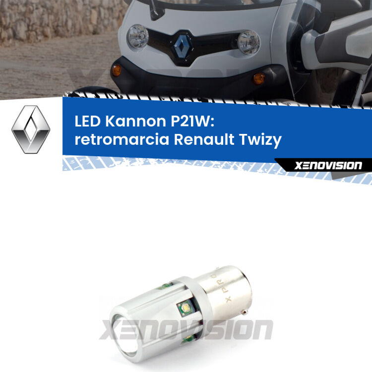 <strong>LED per Retromarcia Renault Twizy  2012 in poi.</strong>Lampadina P21W con una poderosa illuminazione frontale rafforzata da 5 potenti chip laterali.