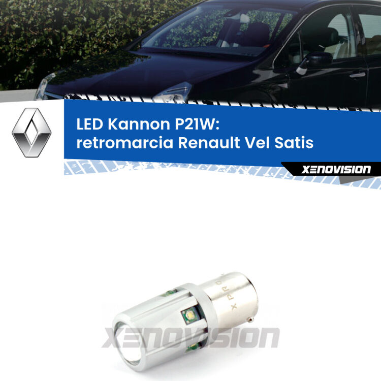 <strong>LED per Retromarcia Renault Vel Satis  2002 - 2010.</strong>Lampadina P21W con una poderosa illuminazione frontale rafforzata da 5 potenti chip laterali.