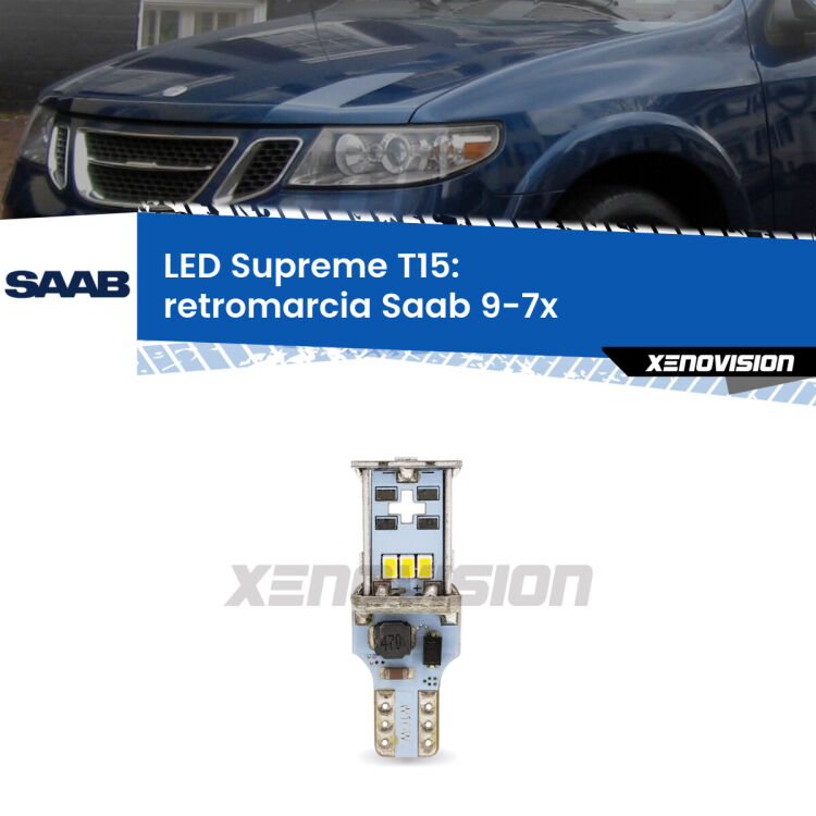 <strong>LED retromarcia per Saab 9-7x</strong>  2004 - 2008. 15 Chip CREE 3535, sviluppa un'incredibile potenza. Qualità Massima. Oltre 6W reali di pura potenza.