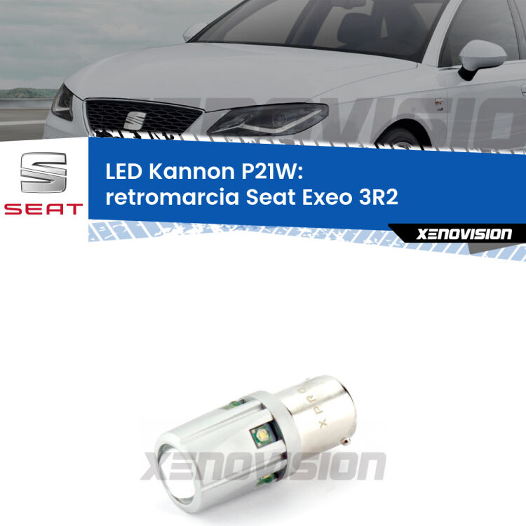 <strong>LED per Retromarcia Seat Exeo 3R2 2008 - 2013.</strong>Lampadina P21W con una poderosa illuminazione frontale rafforzata da 5 potenti chip laterali.