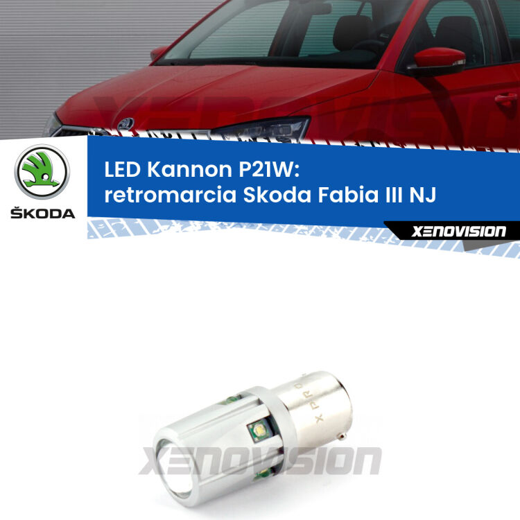 <strong>LED per Retromarcia Skoda Fabia III NJ 2014 in poi.</strong>Lampadina P21W con una poderosa illuminazione frontale rafforzata da 5 potenti chip laterali.