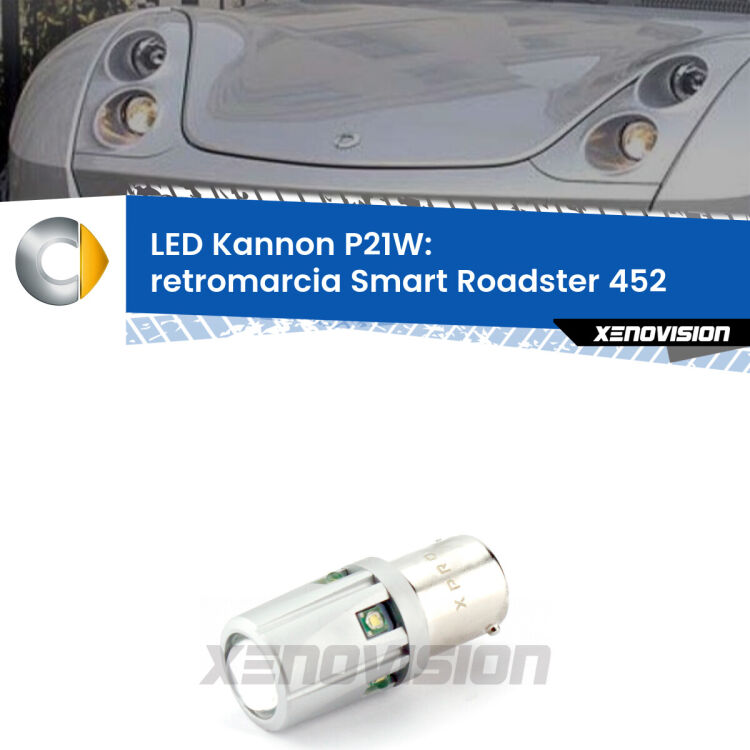 <strong>LED per Retromarcia Smart Roadster 452 2003 - 2005.</strong>Lampadina P21W con una poderosa illuminazione frontale rafforzata da 5 potenti chip laterali.