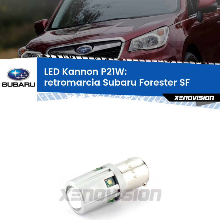 <strong>LED per Retromarcia Subaru Forester SF 1997 - 1999.</strong>Lampadina P21W con una poderosa illuminazione frontale rafforzata da 5 potenti chip laterali.