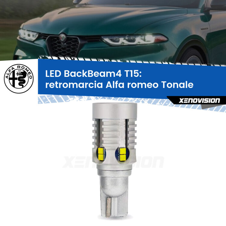 0 Retromarcia LED T15 BackBeam4 per Alfa romeo Tonale  2022 in poi <strong>Retromarcia LED per Alfa romeo Tonale</strong>  2022 in poi. Lampada <strong>T15</strong> canbus modello BackBeam4.