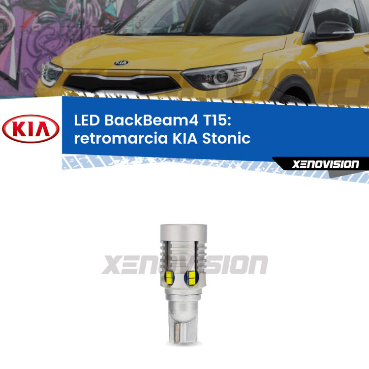 <strong>Retromarcia LED per KIA Stonic</strong>  2017 in poi. Lampada <strong>T15</strong> canbus modello BackBeam4.