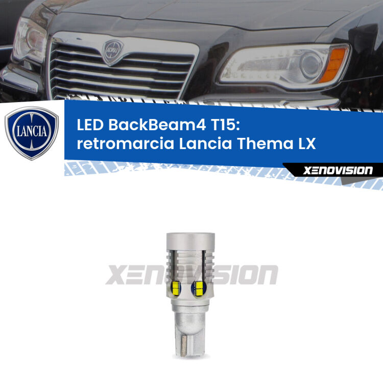 <strong>Retromarcia LED per Lancia Thema</strong> LX 2011 - 2014. Lampada <strong>T15</strong> canbus modello BackBeam4.