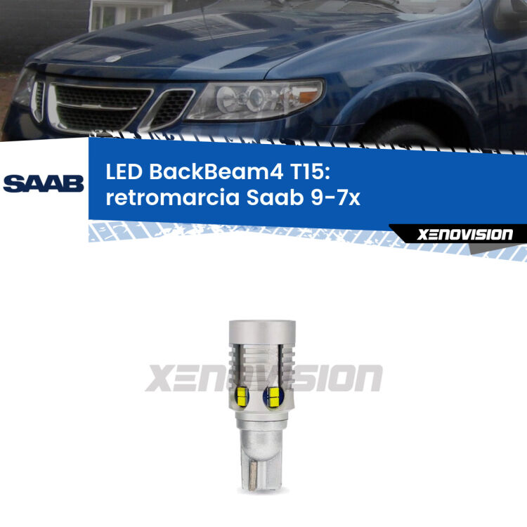 <strong>Retromarcia LED per Saab 9-7x</strong>  2004 - 2008. Lampada <strong>T15</strong> canbus modello BackBeam4.
