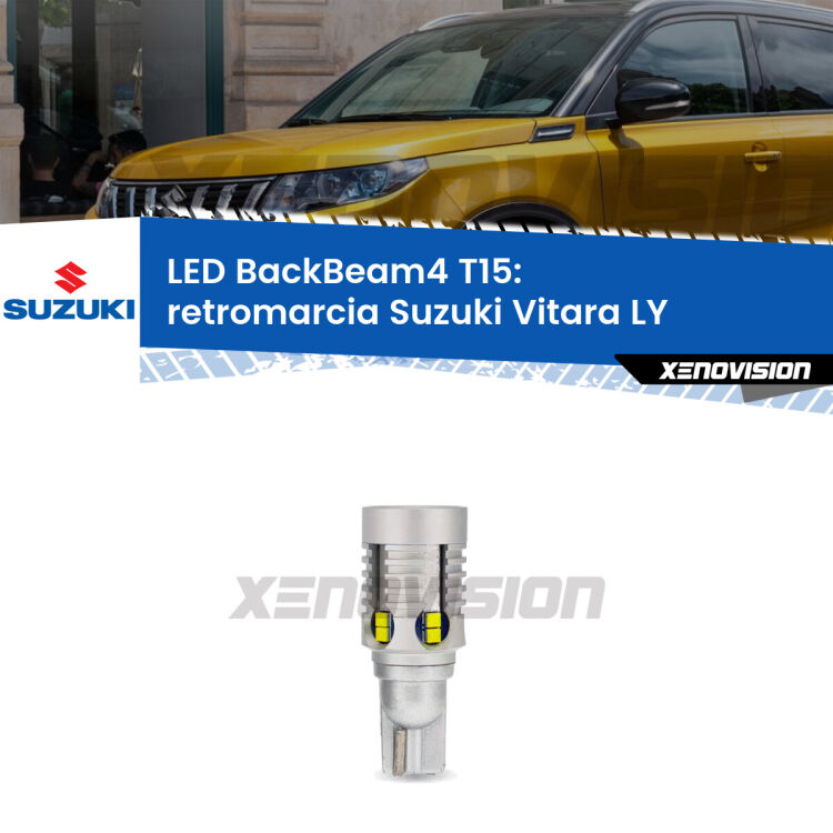 <strong>Retromarcia LED per Suzuki Vitara</strong> LY 2015 in poi. Lampada <strong>T15</strong> canbus modello BackBeam4.