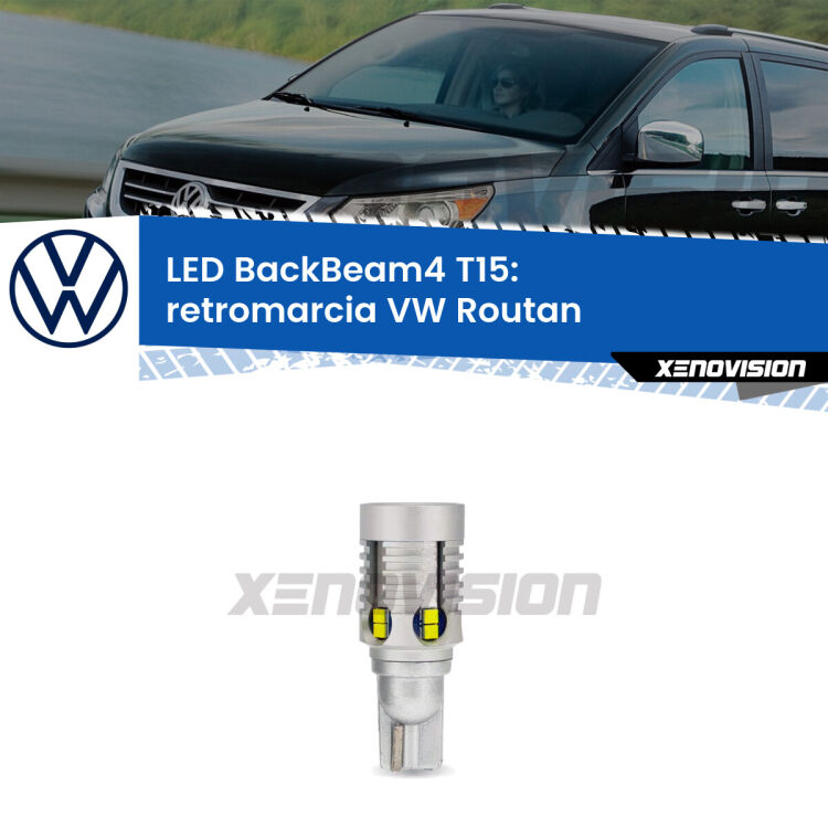 <strong>Retromarcia LED per VW Routan</strong>  2008 - 2013. Lampada <strong>T15</strong> canbus modello BackBeam4.