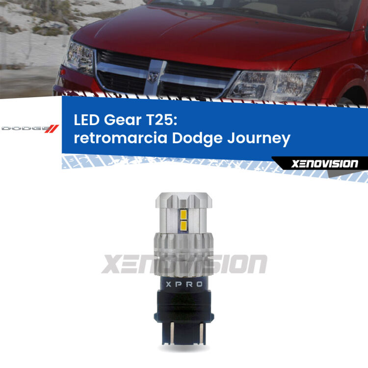 <strong>Retromarcia LED per Dodge Journey</strong>  prima serie. Lampada <strong>T25</strong> 6000k modello Gear.