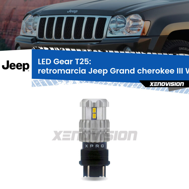 0 Retromarcia LED T25 per Jeep Grand cherokee III WK 2005 - 2010 <strong>Retromarcia LED per Jeep Grand cherokee III</strong> WK 2005 - 2010. Lampada <strong>T25</strong> 6000k modello Gear.