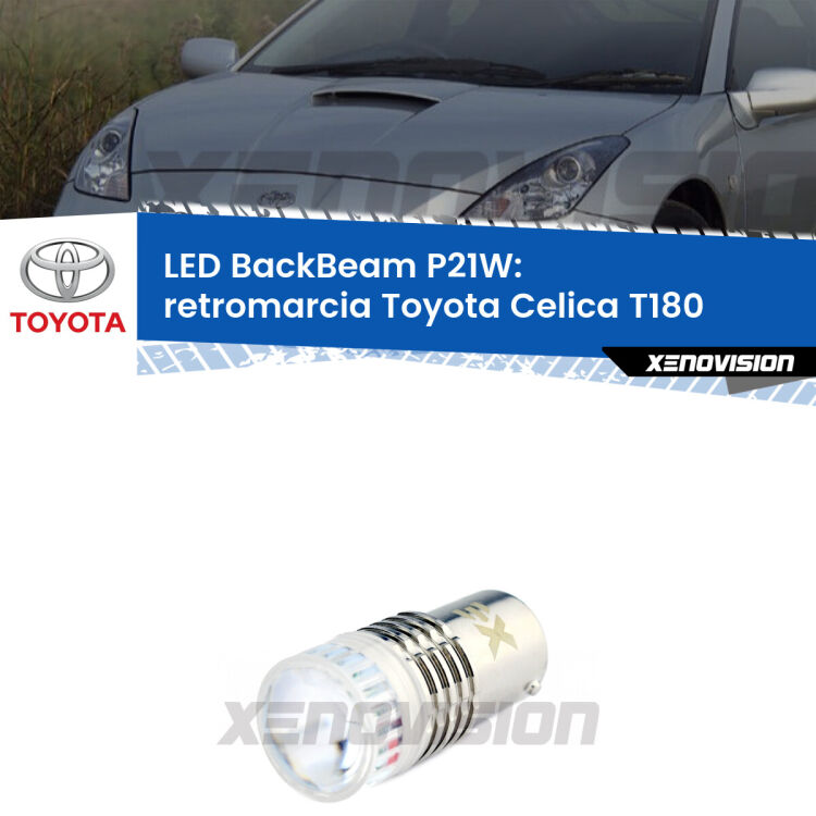 <strong>Retromarcia LED per Toyota Celica</strong> T180 1989 - 1993. Lampada <strong>P21W</strong> canbus. Illumina a giorno con questo straordinario cannone LED a luminosità estrema.