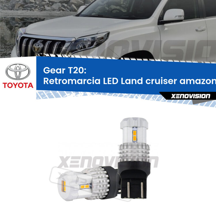 <strong>LED T20 </strong><strong>retromarcia</strong> <strong>Toyota</strong> <strong>Land cruiser amazon </strong>(J100) 1998 - 2007. Coppia LED effetto Stealth, ottima resa in ogni direzione, Qualità Massima.