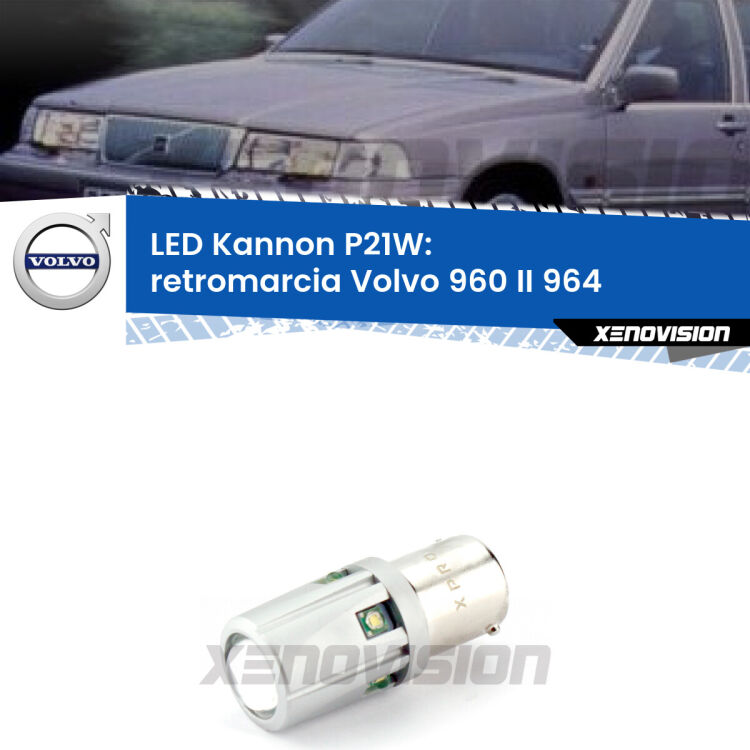 <strong>LED per Retromarcia Volvo 960 II 964 1994 - 1996.</strong>Lampadina P21W con una poderosa illuminazione frontale rafforzata da 5 potenti chip laterali.