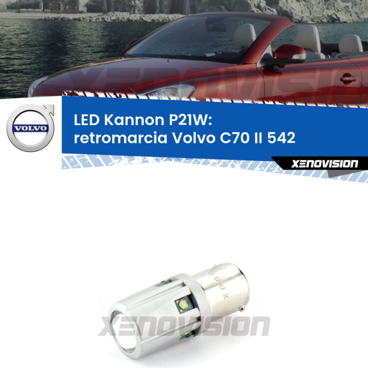 <strong>LED per Retromarcia Volvo C70 II 542 2006 - 2009.</strong>Lampadina P21W con una poderosa illuminazione frontale rafforzata da 5 potenti chip laterali.