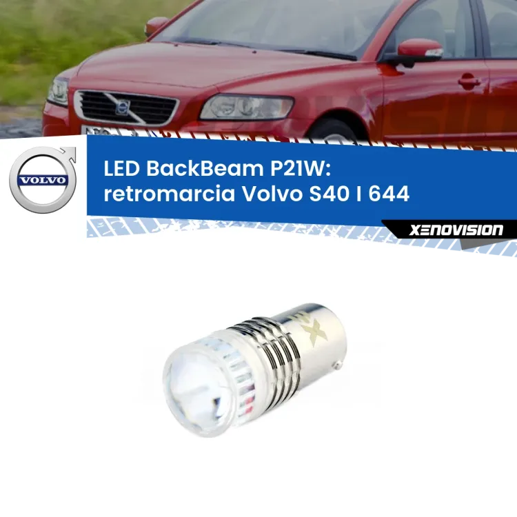 0 Retromarcia LED Volvo S40 I 644 1995 - 2003: P21W BackBeam <strong>Retromarcia LED per Volvo S40 I</strong> 644 1995 - 2003. Lampada <strong>P21W</strong> canbus. Illumina a giorno con questo straordinario cannone LED a luminosità estrema.