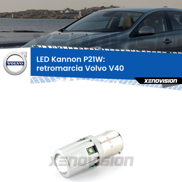 <strong>LED per Retromarcia Volvo V40  1995 - 2004.</strong>Lampadina P21W con una poderosa illuminazione frontale rafforzata da 5 potenti chip laterali.