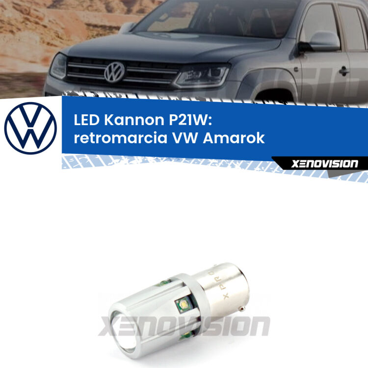 <strong>LED per Retromarcia VW Amarok  2010 - 2016.</strong>Lampadina P21W con una poderosa illuminazione frontale rafforzata da 5 potenti chip laterali.