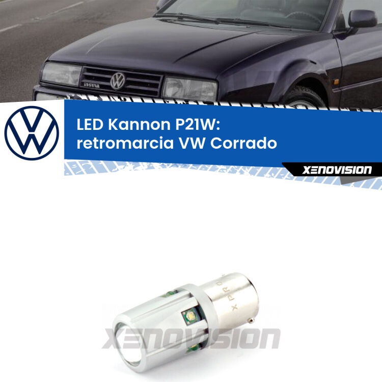 <strong>LED per Retromarcia VW Corrado  1988 - 1995.</strong>Lampadina P21W con una poderosa illuminazione frontale rafforzata da 5 potenti chip laterali.