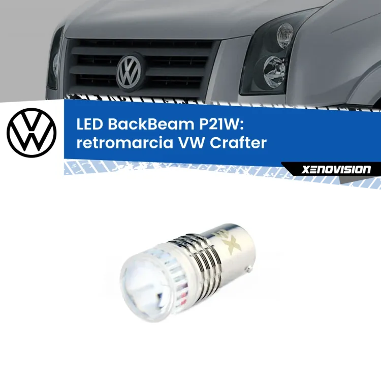 0 Retromarcia LED VW Crafter  2006 - 2016: P21W BackBeam <strong>Retromarcia LED per VW Crafter</strong>  2006 - 2016. Lampada <strong>P21W</strong> canbus. Illumina a giorno con questo straordinario cannone LED a luminosità estrema.