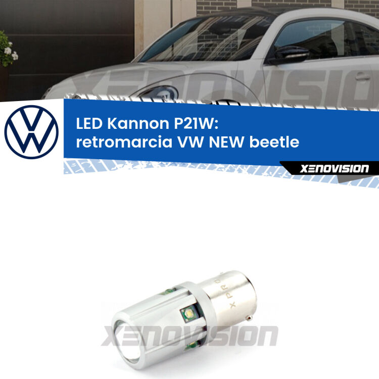 <strong>LED per Retromarcia VW NEW beetle  1998 - 2005.</strong>Lampadina P21W con una poderosa illuminazione frontale rafforzata da 5 potenti chip laterali.
