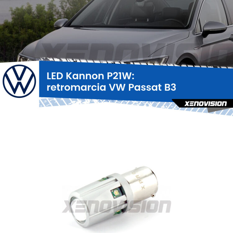 <strong>LED per Retromarcia VW Passat B3 1988 - 1996.</strong>Lampadina P21W con una poderosa illuminazione frontale rafforzata da 5 potenti chip laterali.