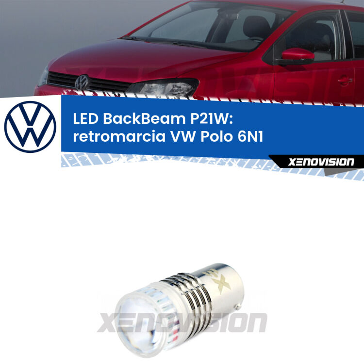 <strong>Retromarcia LED per VW Polo</strong> 6N1 1994 - 1998. Lampada <strong>P21W</strong> canbus. Illumina a giorno con questo straordinario cannone LED a luminosità estrema.