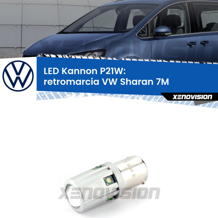 <strong>LED per Retromarcia VW Sharan 7M 1995 - 2010.</strong>Lampadina P21W con una poderosa illuminazione frontale rafforzata da 5 potenti chip laterali.