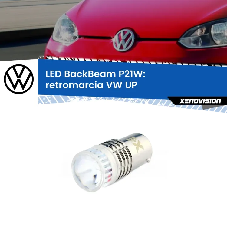 0 Retromarcia LED VW UP  2011 - 2016: P21W BackBeam <strong>Retromarcia LED per VW UP</strong>  2011 - 2016. Lampada <strong>P21W</strong> canbus. Illumina a giorno con questo straordinario cannone LED a luminosità estrema.