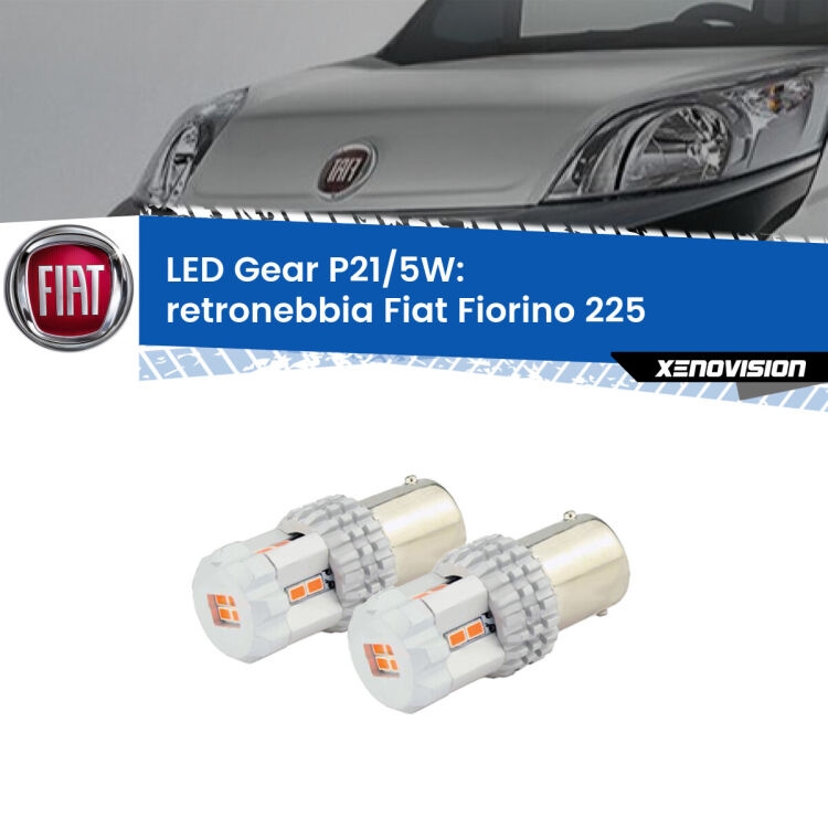 <strong>Retronebbia LED per Fiat Fiorino</strong> 225 2008 - 2021. Due lampade <strong>P21/5W</strong> rosse non canbus modello Gear.