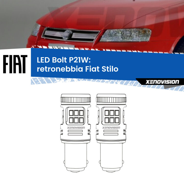 0 Retronebbia LED Fiat Stilo 2001 - 2006: P21W Bolt <strong>Retronebbia LED per Fiat Stilo</strong> 2001 - 2006. Coppia lampade <strong>P21W</strong> modello Bolt canbus.