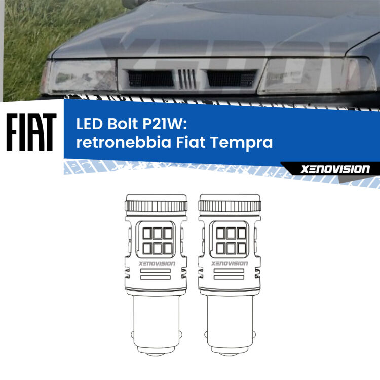 0 Retronebbia LED Fiat Tempra  1990 - 1996: P21W Bolt <strong>Retronebbia LED per Fiat Tempra</strong>  1990 - 1996. Coppia lampade <strong>P21W</strong> modello Bolt canbus.