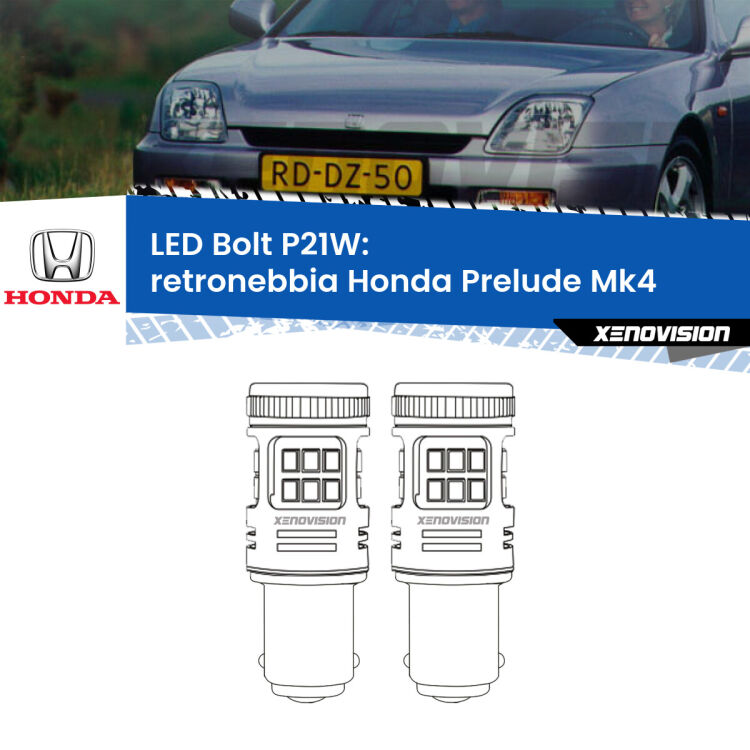 0 Retronebbia LED Honda Prelude Mk4 1992 - 1996: P21W Bolt <strong>Retronebbia LED per Honda Prelude</strong> Mk4 1992 - 1996. Coppia lampade <strong>P21W</strong> modello Bolt canbus.